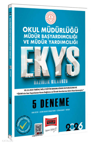 Yargı Yayınları 2026 EKYS Okul Müdürlüğü Müdür Başyardımcılığı ve Müdür Yardımcılığı 5 Deneme