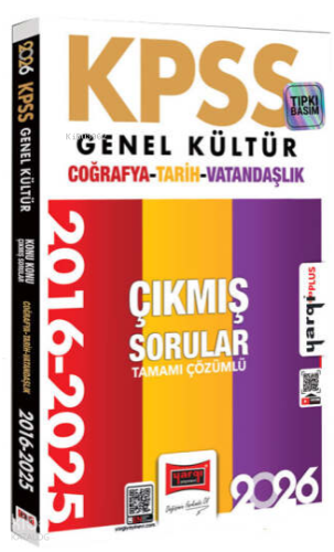 Yargı Yayınları 2026 KPSS Genel Kültür Tarih-Coğrafya-Vatandaşlık 2016-2026 Konu Konu Tamamı Çözümlü Çıkmış Sorular