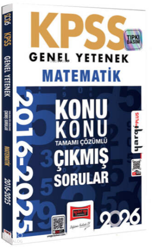 Yargı Yayınları 2026 KPSS Genel Yetenek Matematik 2016-2026 Konu Konu Tamamı Çözümlü Çıkmış Sorular