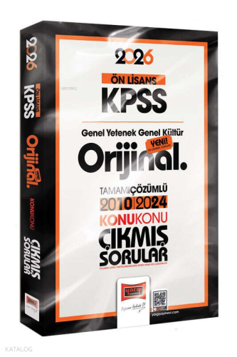 Yargı Yayınları 2026 KPSS Ön Lisans GK-GY Orijinal 2010-2024 Konu Konu