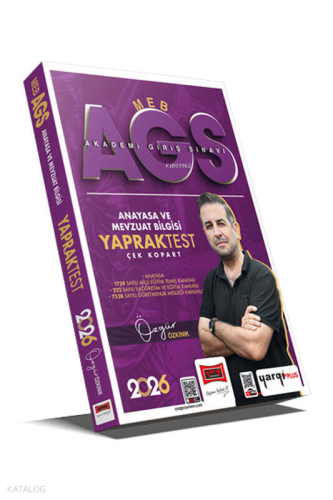 Yargı Yayınları 2026 MEB-AGS Anayasa ve Mevzuat Bilgisi Çek Kopart Yap