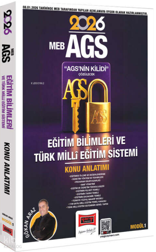 Yargı Yayınları 2026 MEB-AGS Kilidi Eğitim Bilimleri ve Türk Milli Eğitim Sistemi Konu Anlatımı Modül 1