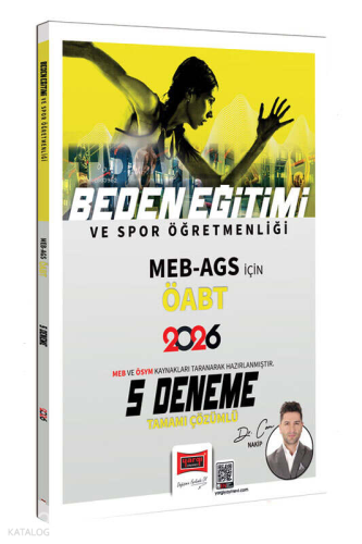 Yargı Yayınları 2026 ÖABT MEB-AGS Beden Eğitimi ve Spor Öğretmenliği Tamamı Çözümlü 5 Deneme