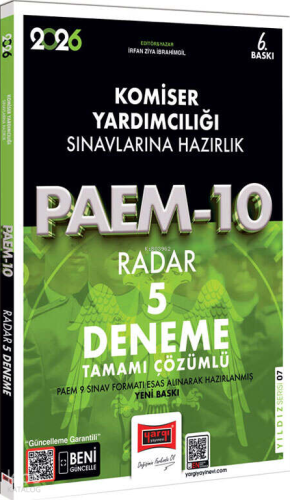 Yargı Yayınları 2026 PAEM Komiser Yardımcılığı Sınavlarına Hazırlık Radar 5 Deneme