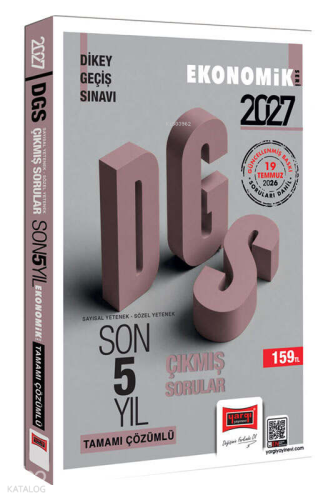 Yargı Yayınları 2027 DGS Sayısal-Sözel Yetenek Tamamı Çözümlü Son 5 Yı