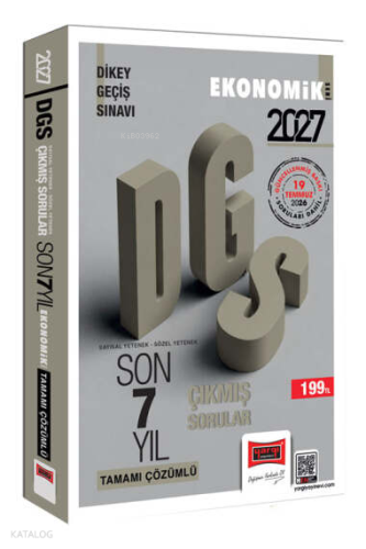 Yargı Yayınları 2027 DGS Sayısal-Sözel Yetenek Tamamı Çözümlü Son 7 Yı