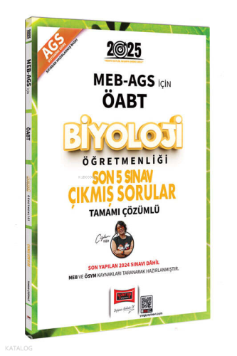 Yargı Yayınları MEB-AGS ÖABT Biyoloji Öğretmenliği Son 5 Sınav Çıkmış Sorular