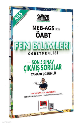 Yargı Yayınları MEB-AGS ÖABT Fen Bilimleri Öğretmenliği Son 5 Sınav Çıkmış Sorular