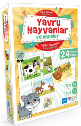 Yavru Hayvanlar ve Anneler Eğitici Oyunlar 24 Parça