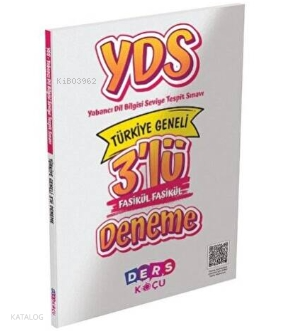 Ders Koçu YDS 3 'lü Fasikül Fasikül Deneme Sınavı