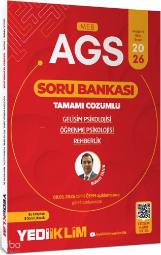 Yediiklim 2026 MEB AGS Gelişim Psikolojisi Öğrenme Psikolojisi ve Rehberlik Tamamı Çözümlü Soru Bankası