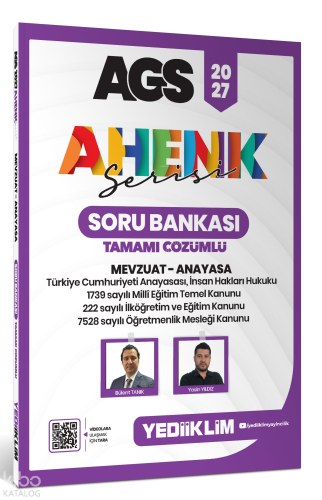Yediiklim 2027 AGS AHENK SERİSİ Mevzuat - Anayasa Tamamı Çözümlü Soru 