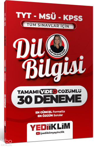 Yediiklim KPSS MSÜ TYT Dil Bilgisi Tamamı Video Çözümlü Tüm Sınavlar i