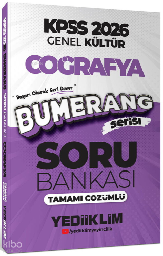 Yediiklim Yayıncılık 2026 KPSS Genel Yetenek Bumerang Matematik Tamamı Çözümlü Soru Bankası
