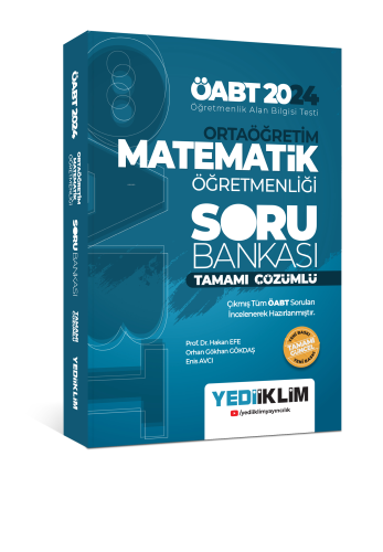 Yediiklim Yayıncılık ÖABT Ortaöğretim Matematik Öğretmenliği Tamamı Çözümlü Soru Bankası
