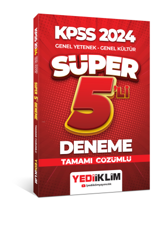 Yediiklim Yayınları 2024 KPSS Genel Yetenek - Genel Kültür Tamamı Çözü