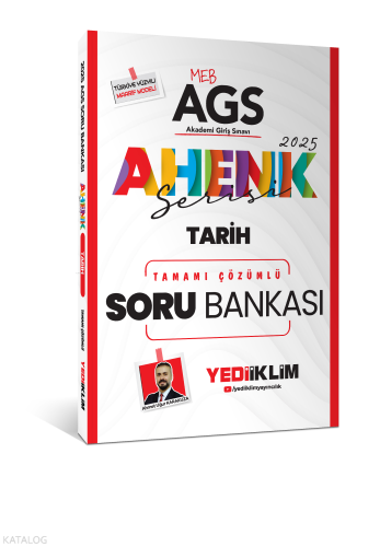 Yediiklim Yayınları 2025 MEB AGS Ahenk Serisi Tarih Tamamı Çözümlü Soru Bankası