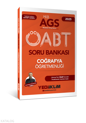 Yediiklim Yayınları 2025 MEB AGS ÖABT Coğrafya Öğretmenliği Soru Bankası