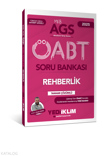 Yediiklim Yayınları 2025 MEB AGS ÖABT Din Kültürü ve Ahlak Bilgisi Öğretmenliği Tamamı Çözümlü Soru Bankası