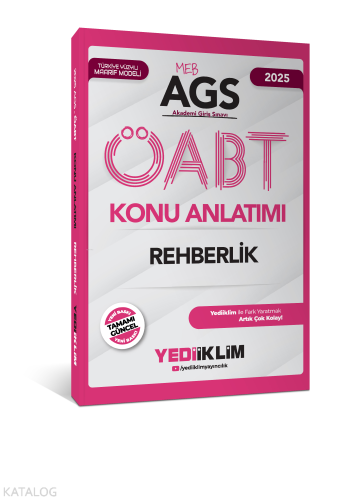 Yediiklim Yayınları 2025 MEB AGS ÖABT Rehberlik Konu Anlatımı