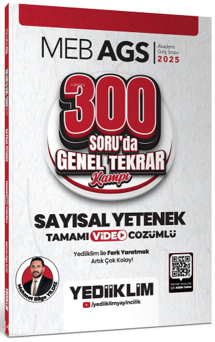 Yediiklim Yayınları 2025 MEB AGS Sayısal Yetenek 300 Soruda Tamamı Vid