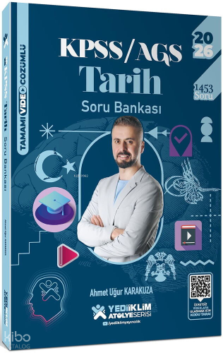 Yediiklim Yayınları 2026 KPSS AGS Atölye Serisi Genel Kültür Tarih Tamamı Video Çözümlü Soru Bankası