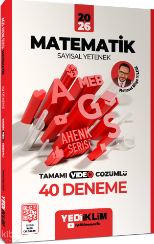Yediiklim Yayınları 2026 MEB AGS Ahenk Serisi Matematik Sayısal Yetenek Tamamı Video Çözümlü 40 Deneme