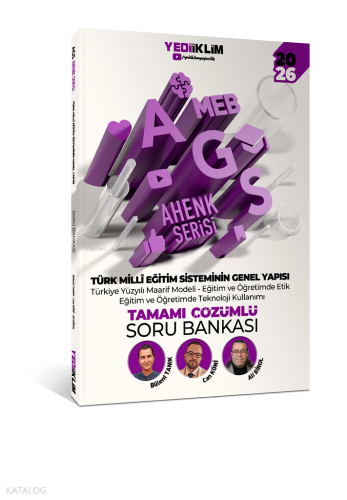 Yediiklim Yayınları 2026 Meb Ags Ahenk Serisi Türk Milli Eğitim Sisteminin Genel Yapısı Tamamı Çözümlü Soru Bankası