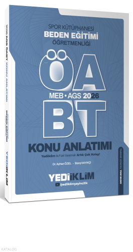 Yediiklim Yayınları 2026 MEB AGS ÖABT Beden Eğitimi Öğretmenliği Konu Anlatımı
