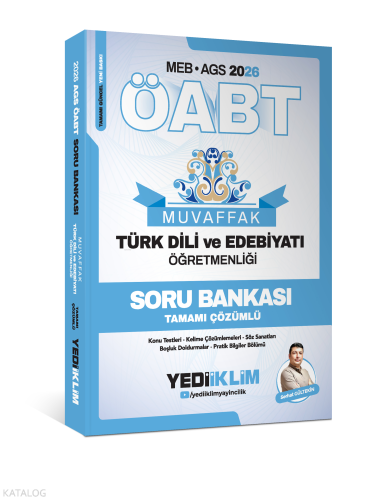 Yediiklim Yayınları 2026  MEB AGS ÖABT Muvaffak Türk Dili Ve Edebiyatı Öğretmenliği Soru Bankası Tamamı Çözümlü