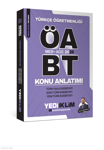 Yediiklim Yayınları 2026 MEB AGS ÖABT Türkçe Öğretmenliği Türk Halk Edebiyatı Eski Türk Edebiyatı Yeni Türk Edebiyatı Konu Anlatımı