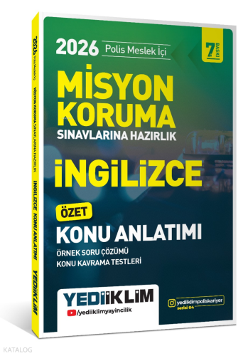 Yediiklim Yayınları 2026 Polis Meslek İçi Misyon Koruma Sınavlarına Ha