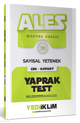 Yediiklim Yayınları 2027 Ales Sayısal  Yetenek Çek Kopart Yaprak Test