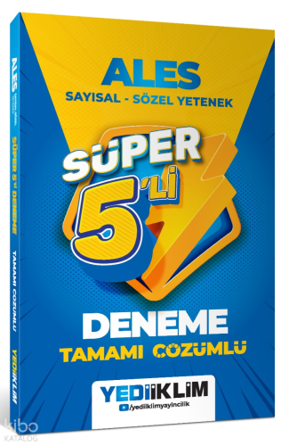 Yediiklim Yayınları 2027 ALES Tamamı Çözümlü Süper 5'li Deneme