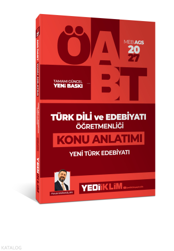 Yediiklim Yayınları 2027 MEB AGS ÖABT Türk Dili ve Edebiyatı Öğretmenliği Yeni Türk Edebiyatı Konu Anlatımı