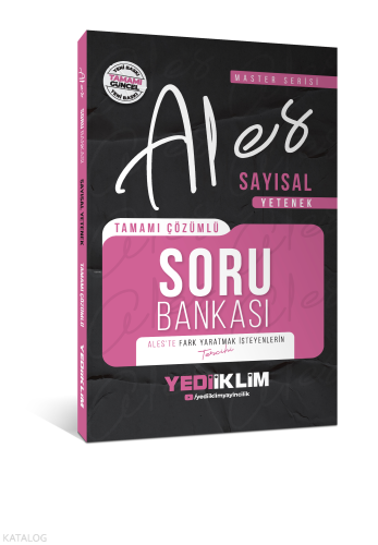 Yediiklim Yayınları ALES Sayısal Yetenek Tamamı Çözümlü Soru Bankası