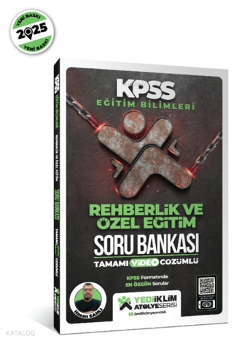 Yediiklim Yayınları Eğitim Bilimleri Atölye Serisi Rehberlik Ve Özel Eğitim Tamamı Video Çözümlü Soru Bankası