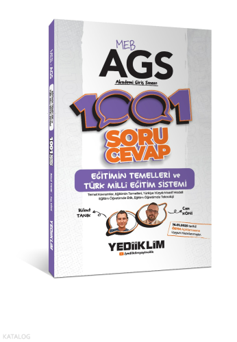 Yediiklim Yayınları MEB AGS Eğitimin Temelleri ve Türk Milli Eğitim Sistemi 1001 Soru Cevap