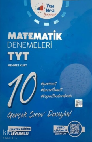 Yeni Nesil Yayınları TYT Matematik 10 Deneme