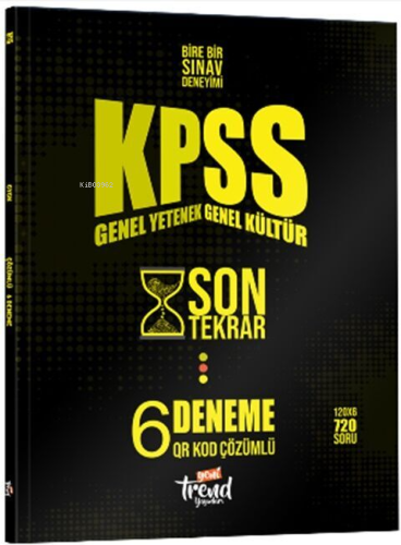 Yeni Trend Yayınları KPSS Son Tekrar QR Çözümlü 6 Deneme - Kitapiks.co