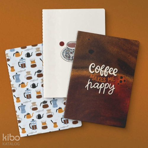 Yeşilay Kahve Serisi 3'lü Defter Seti