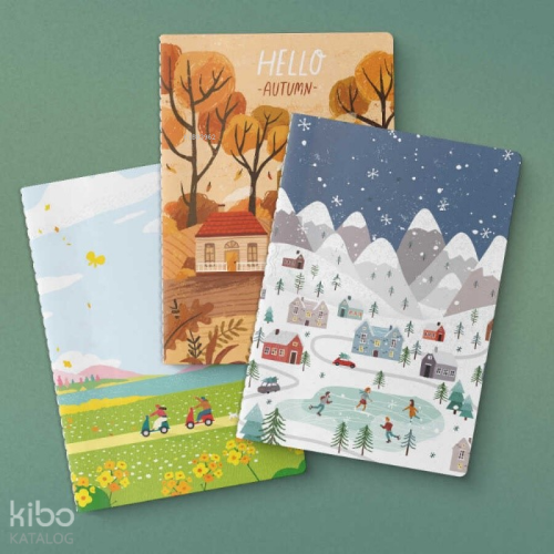 Yeşilay Mevsim Serisi 3'lü Defter Seti