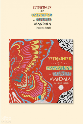 Yetişkinler İçin Hayvanlar ve Desenler Mandala Boyama Kitabı-1