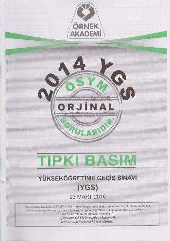 YGS 2014 Soru Kitapçığı Tıpkı Basım