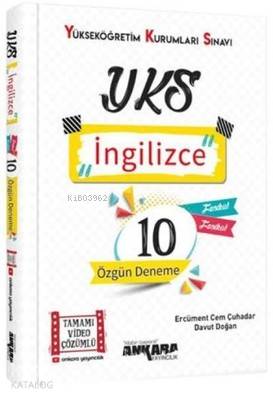 YKS İngilizce Özgün Tamamı Video Çözümlü 10 Deneme