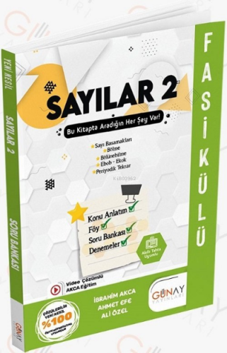 Günay Yayıncılık YKS TYT Matematik Sayılar-2 Fasikülü Soru Bankası