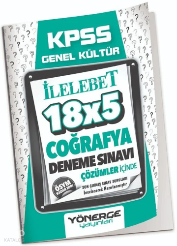 Yönerge KPSS Coğrafya İLELEBET 18x5 Deneme Çözümlü