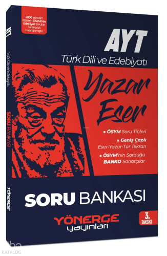 Yönerge YKS AYT Türk Dili ve Edebiyatı Yazar Eser Soru Bankası