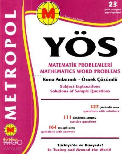 YÖS Matematik Problemleri Konu Açıklamalı Örnek Çözümlü