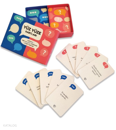 Yüz Yüze Kartları;2 Destelik Soru ve Cümle Tamamlama Sohbet Kartları